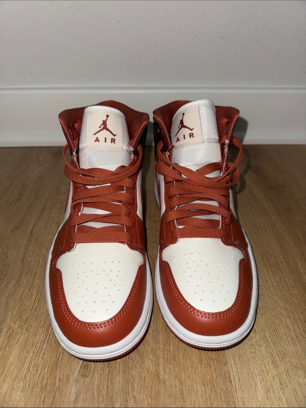 Nike Kids Sneakers - White and Rust Orange